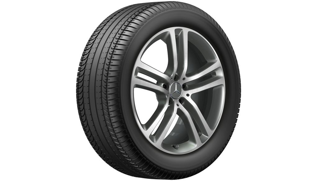 5-twin-spoke wheel gray Himalaya matt gloss turned, Michelin, Pilot Alpin 5 MO, 275/50 R20 113V XL, winter, Q440301510630