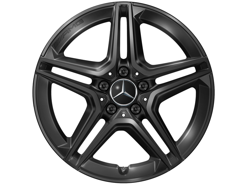 AMG 5-twin-spoke wheel, 45.7 cm (18-inch), E-Class, 245/45 R18/, black, A21340163007X43