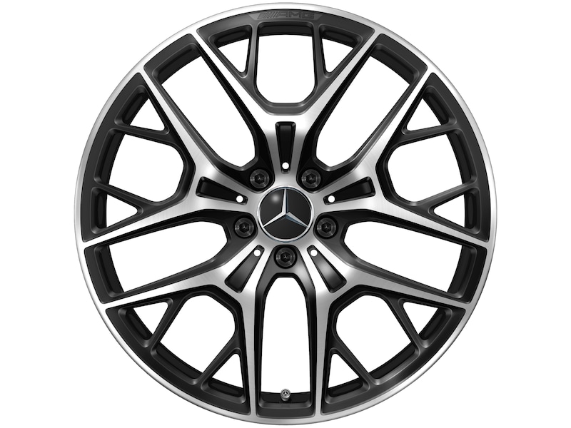 AMG Leichtmetallrad, im Kreuzspeichen-Design, 50,8 cm (20 Zoll), glanzgedreht, E-Klasse, 255/40 R20/, schwarz, A21440118007X23