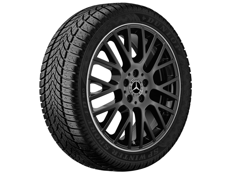 Y-spoke wheel, 48.3 cm (19-inch), polished rim flange, GLE, 255/50 R19/, black, A16740121007X72