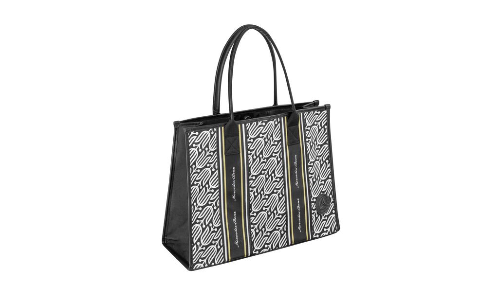 Shopper, white / gold-colored / black, B66041752 Shopper, white / gold-colored / black, B66041752