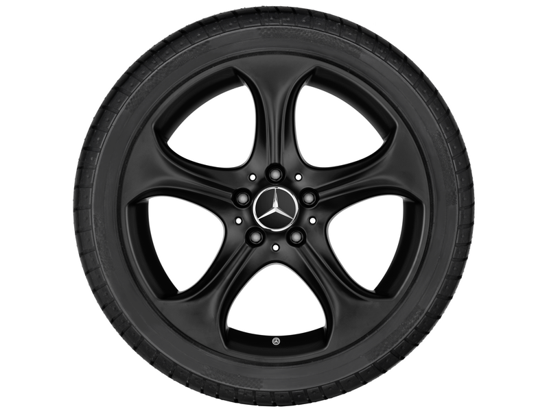 Cerchio a 5 razze, 45,7 cm (18 pollici), Classe B/Classe C, 225/45 R18/, nero opaco, A20540188007X35