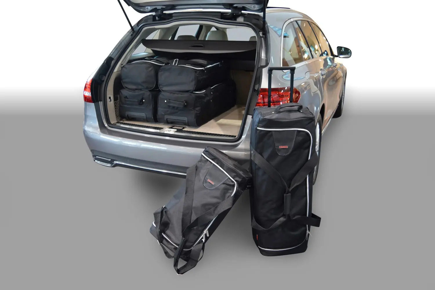 Travel bag set suitable for Mercedes-Benz C-Class estate (S205) 2014-2021 estate - black, CB-M21201S