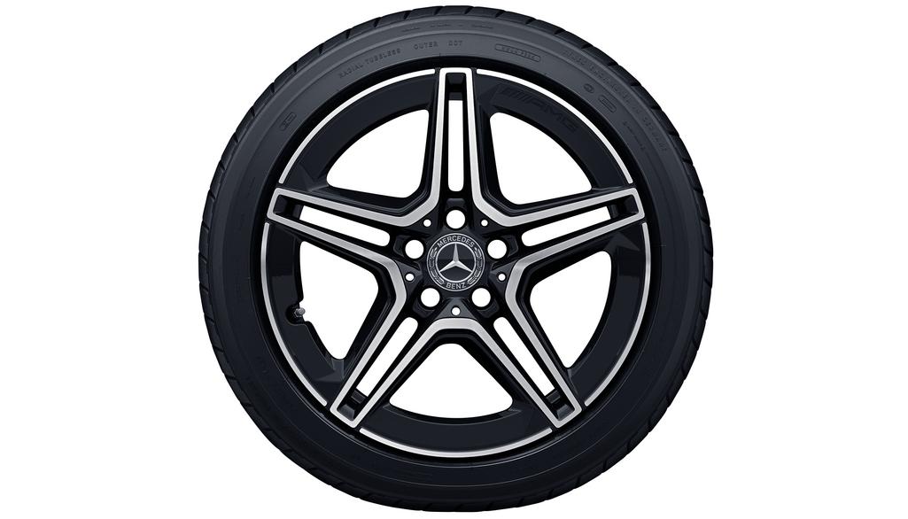 Cerchio AMG a 5 doppie razze, 45,7 cm (18 pollici), lucido, Classe C, 225/45 R18/, nero, A20540195007X23 Cerchio AMG a 5 doppie razze, 45,7 cm (18 pollici), lucido, Classe C, 225/45 R18/, nero, A20540195007X23