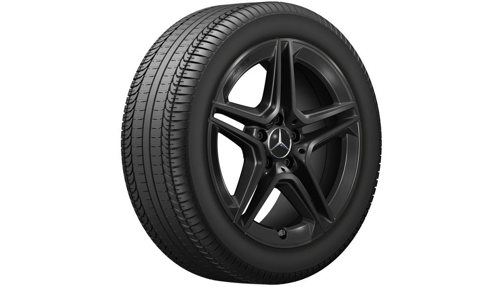 Cerchio AMG a 5 doppie razze, 45,7 cm (18 pollici), Classe E, 245/45 R18/, nero, A21340163007X43 Cerchio AMG a 5 doppie razze, 45,7 cm (18 pollici), Classe E, 245/45 R18/, nero, A21340163007X43