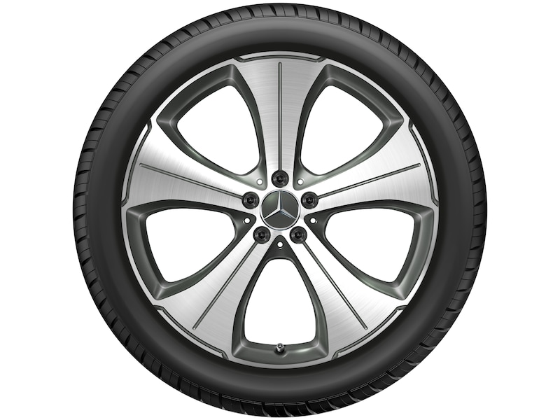 Mercedes-Benz Original Winter-Komplettrad 5-Speichen grau Himalaya glanzgedreht , Pirelli, Scorpion Winter MO, 275/45 R21 107 V None, Winter, Q440141717220