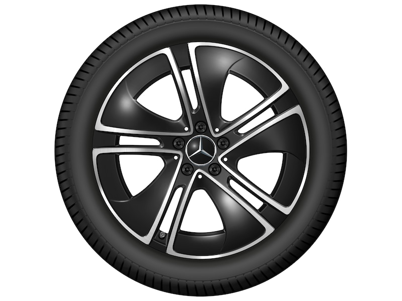5-Doppelspeichen-Rad Schwarz Lackiert Glanzgedreht, Goodyear, UltraGrip Performance + MO, 245/40 R19 98V XL, Winter, Q440141410920G1