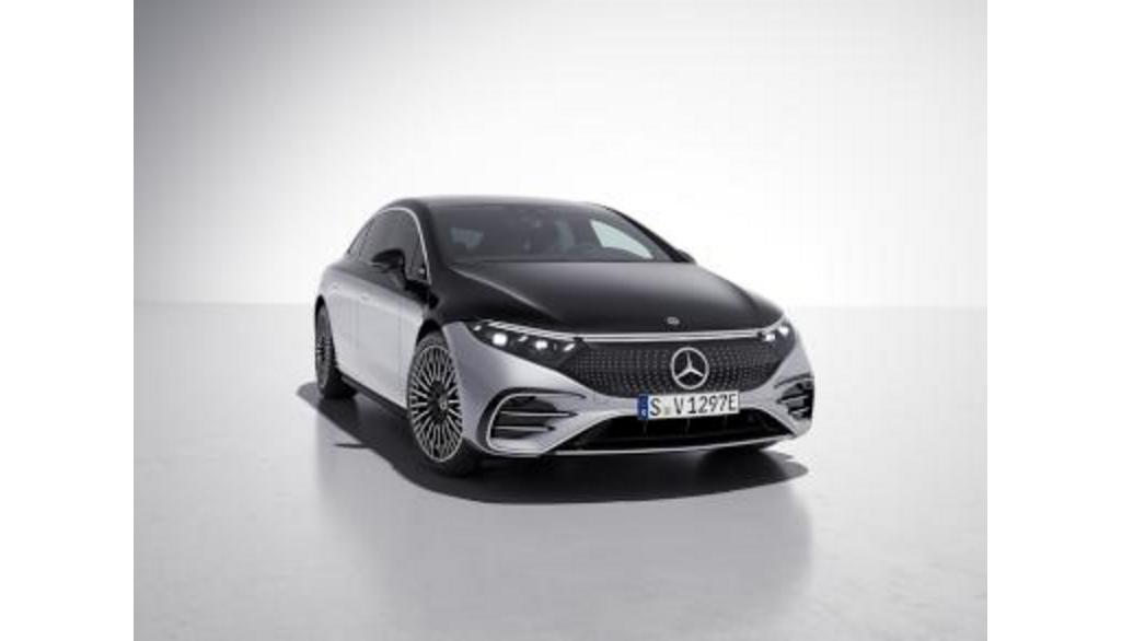 Model car: EQS, saloon, AMG Line, V297, with lighting, obsidian black / high-tech silver, B66960575 Model car: EQS, saloon, AMG Line, V297, with lighting, obsidian black / high-tech silver, B66960575