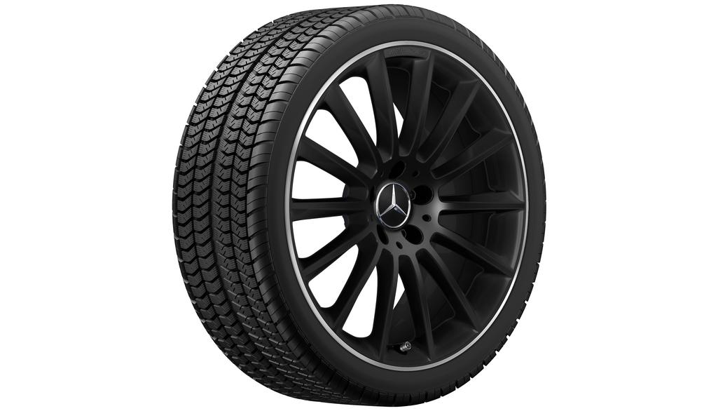AMG Vielspeichen-Rad, 48,3 cm (19 Zoll), Felgenhorn glanzgedreht, CLA, 245/35 R19/, schwarz matt, A11840103007X71