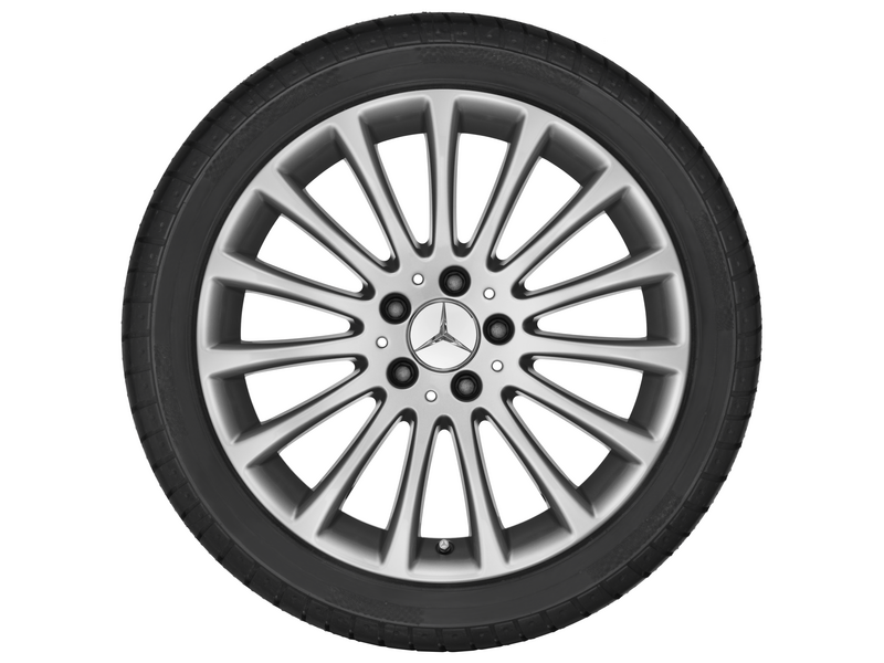 Cerchio a più razze, 43,2 cm (17 pollici), Classe C, 225/45 R17/, argento titanio, A20440181029765