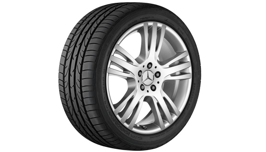 Cerchio a 5 razze triple, 48,3 cm (19 pollici), GLK, 235/50 R19/, argento titanio, A20440111049765