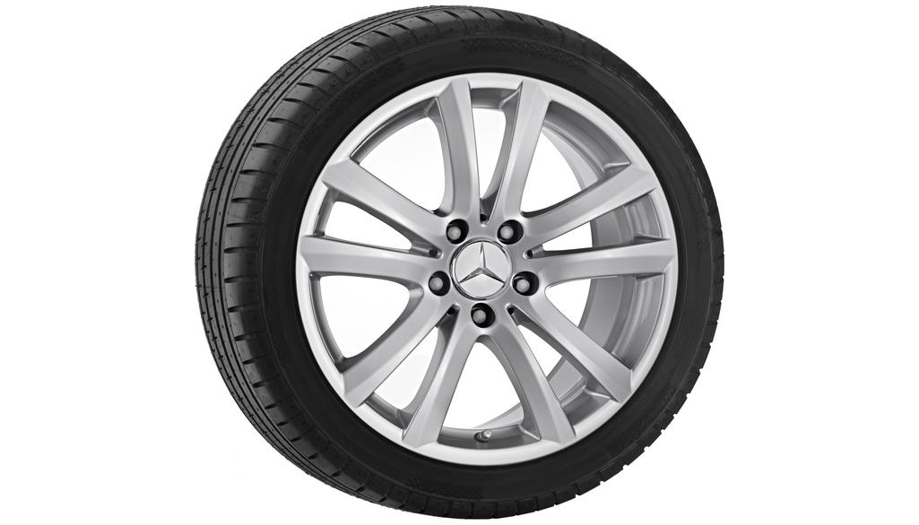 5-Doppelspeichen-Rad, Kikuchi, 43,2 cm (17 Zoll), SLK-SLC/ CLK, 245/40 R17/, sterlingsilber, B66474498