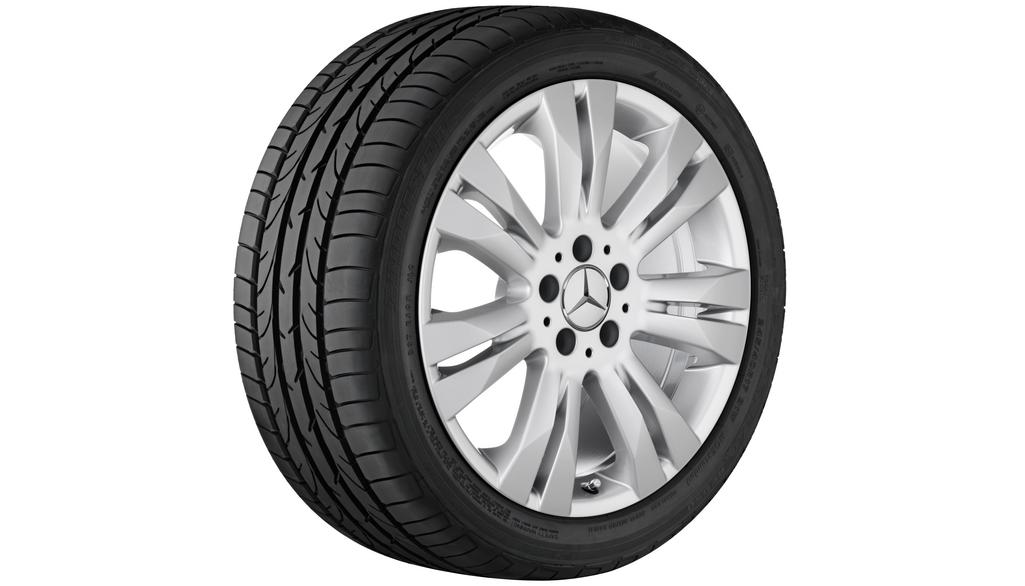 Cerchio a 7 doppie razze, 45,7 cm (18 pollici), Classe S/CL, 255/45 R18/, argento titanio, B66474526 Cerchio a 7 doppie razze, 45,7 cm (18 pollici), Classe S/CL, 255/45 R18/, argento titanio, B66474526