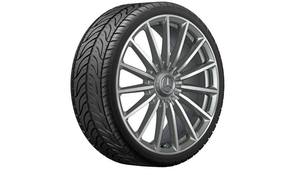 AMG Vielspeichen-Rad, 53,3 cm (21 Zoll), glanzgedreht, GLB/ GLA, 255/35 R21/, titangrau, A24740122007X21