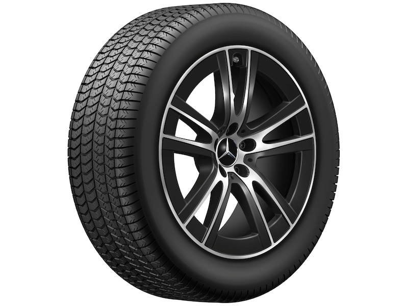 Mercedes-Benz Original Winter-Komplettrad 5-Doppelspeichen schwarz glanzgedreht , Pirelli, Scorpion Winter 2 MO1, 255/50 R19 107 V XL, Winter, Q44030171296A