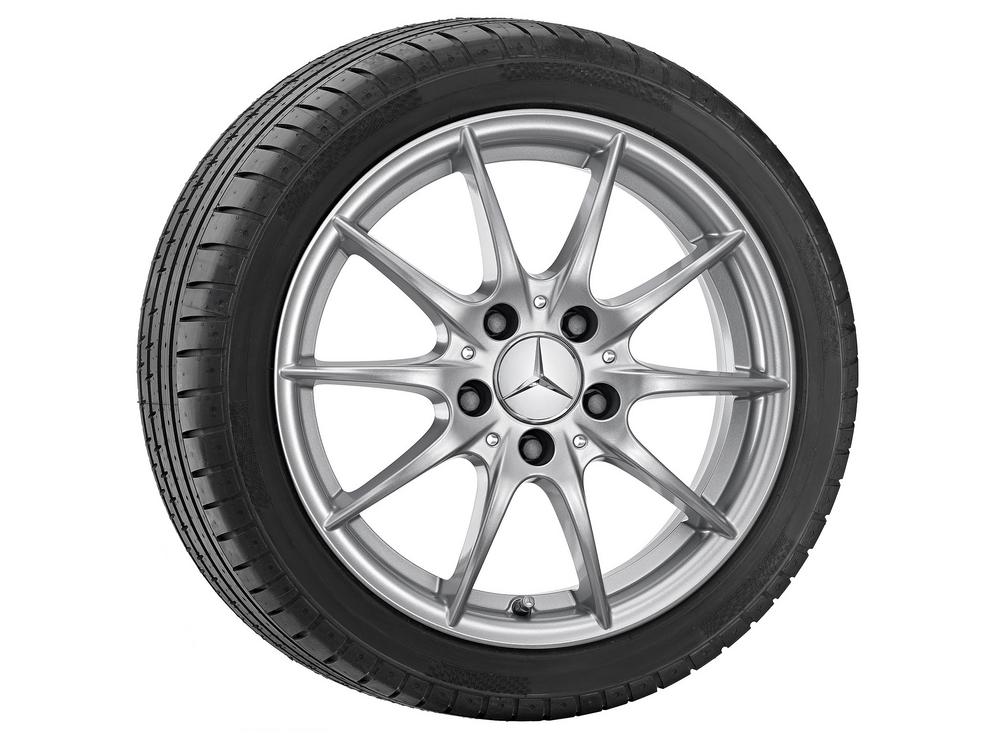 10-Speichen-Rad Championsilber, Bridgestone, Blizzak LM001Evo MO, 205/55 R16 91H, Winter, Q4401319106300J2020
