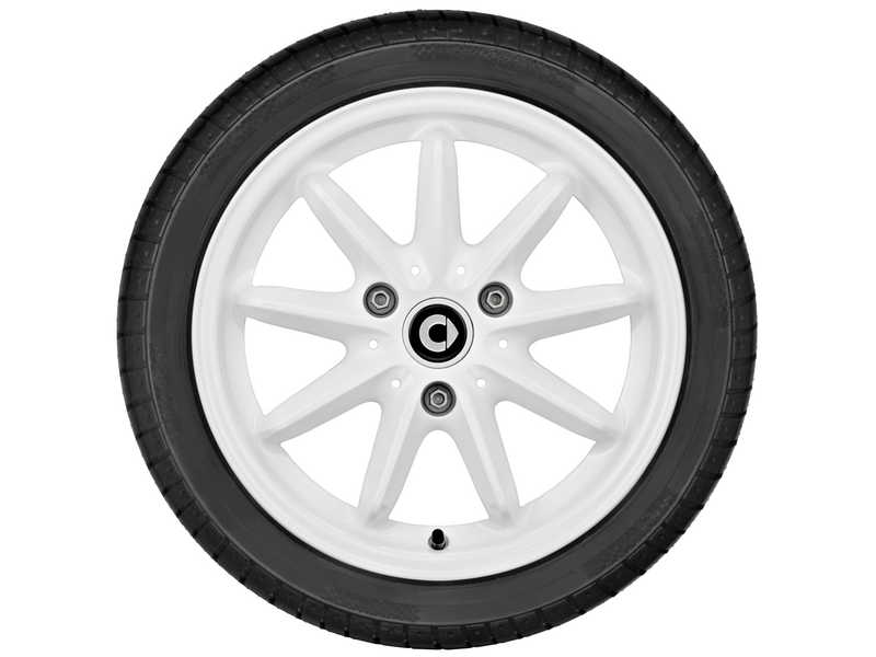 9-spoke alloy wheel, Design 2, 38.1 cm (15 inch), smart, 175/55 R15/, white, A4514011502CD5L