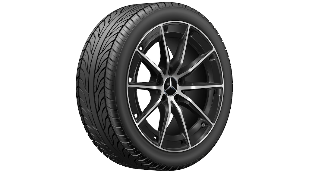 AMG 10 Speichen-Rad Schwarz Glanzgedreht