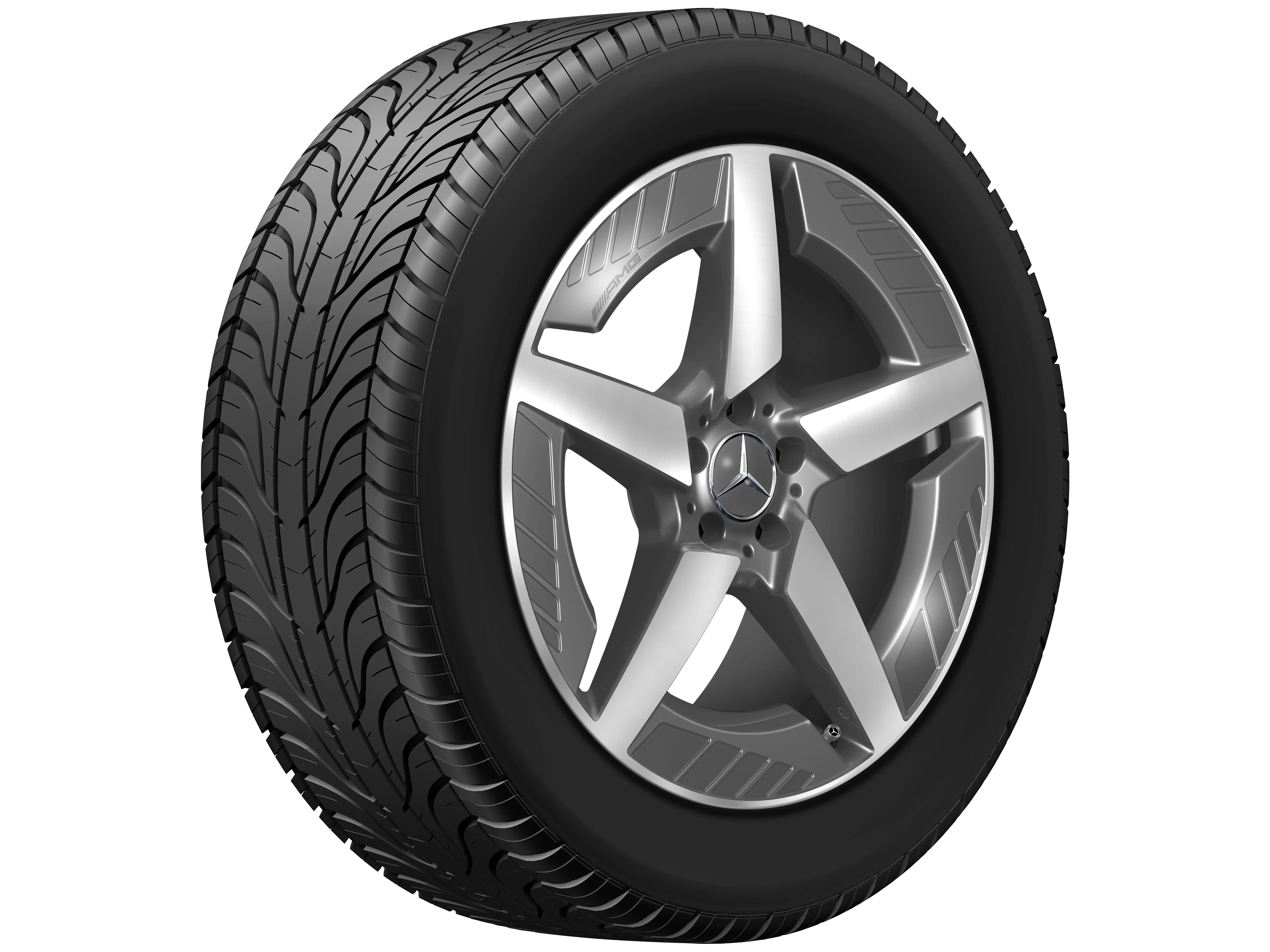 AMG Leichtmetallrad, im 5-Speichen-Design, 50,8 cm (20 Zoll), 9 J x 20 ET 44,1, tantalgrau, glanzgedreht, A16740166017Y51 AMG Leichtmetallrad, im 5-Speichen-Design, 50,8 cm (20 Zoll), 9 J x 20 ET 44,1, tantalgrau, glanzgedreht, A16740166017Y51