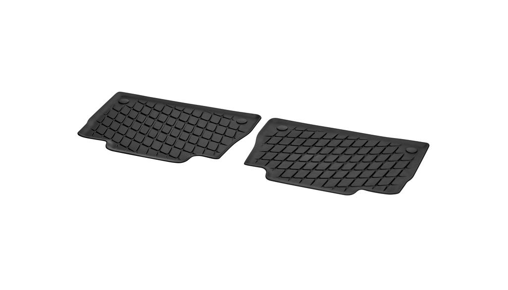 Dynamic Squares all-weather mats, rear, 2-piece, GLE, black, A16768069069G33