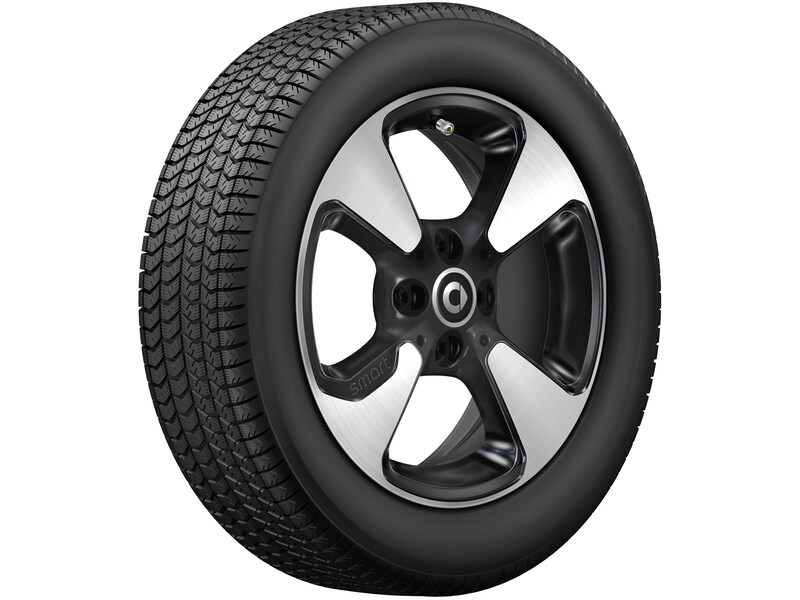 4-spoke alloy wheel, 38.1 cm (15-inch), high-sheen, smart, 185/60 R15/, black, A4534015801