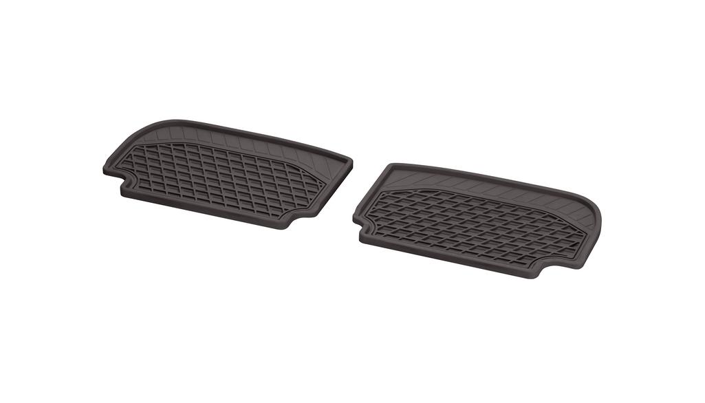 CLASSIC all-weather mats, rear, 2-piece, E-Class, espresso brown, A23868083018U51