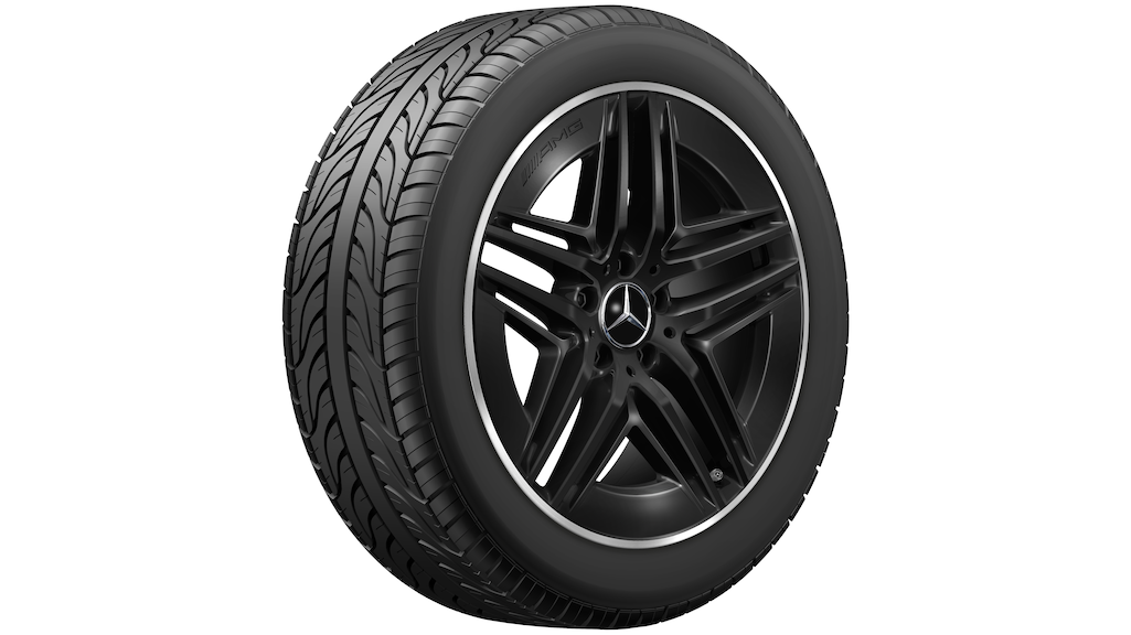 AMG lichtmetalen velg, 5-dubbelspaaks, 48,3 cm (19 inch), hoogglans velgrand, V-Klasse/EQV, 245/45 R19/, zwart, A44740180007X72 AMG lichtmetalen velg, 5-dubbelspaaks, 48,3 cm (19 inch), hoogglans velgrand, V-Klasse/EQV, 245/45 R19/, zwart, A44740180007X72