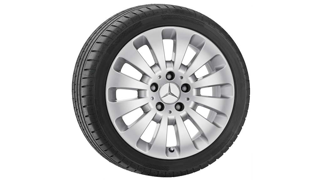 Cerchio a 12 razze, 40,6 cm (16 pollici), Classe C, 205/55 R16/, argento titanio, A20440106029765 Cerchio a 12 razze, 40,6 cm (16 pollici), Classe C, 205/55 R16/, argento titanio, A20440106029765