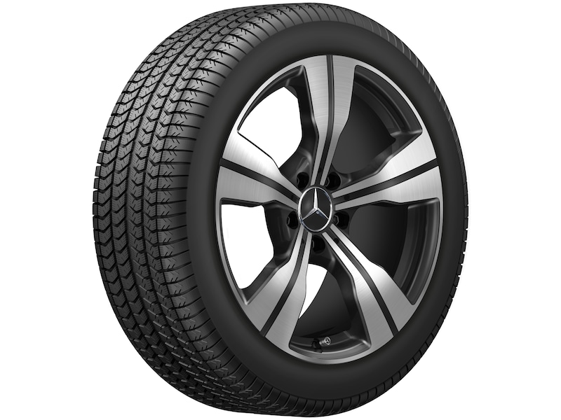 5-Speichen-Rad Schwarz Glanzgedreht, Goodyear, UltraGrip 8 Performance MO, 245/45 R18 100V XL, Winter, Q440141410780G2