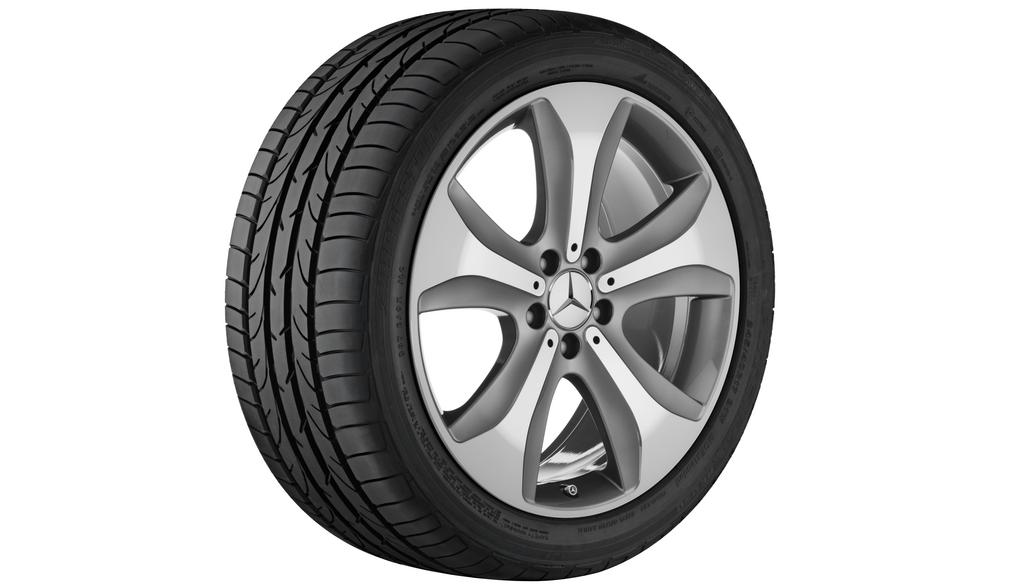 5-spoke wheel, 48.3 cm (19 inch), high-sheen, S-Class, 245/45 R19/, tremolit-metallic, A22240125027X44 5-spoke wheel, 48.3 cm (19 inch), high-sheen, S-Class, 245/45 R19/, tremolit-metallic, A22240125027X44
