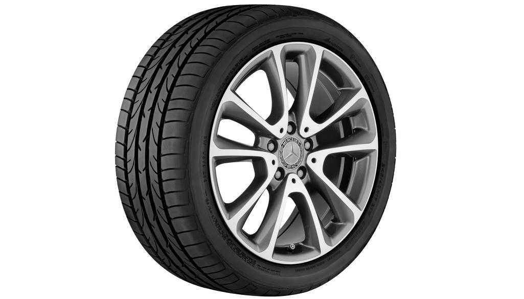 5-dubbelspaaks wiel Tremolit-metallic gepolijst, Dunlop, SPORT MAXX RT2 MO, 245/45 R18 100Y XL, zomer, Q44024121002A