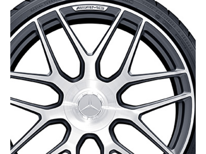 AMG forged wheel in cross-spoke design, 53.3 cm (21-inch), high-sheen, AMG GT, 315/30 R21/, titanium gray, A29040109007X21