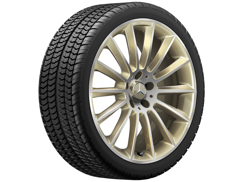 AMG multi-spoke wheel, 48.3 cm (19-inch), high-sheen, A-Class, 235/35 R19/, gold-colored, A17740119001X62