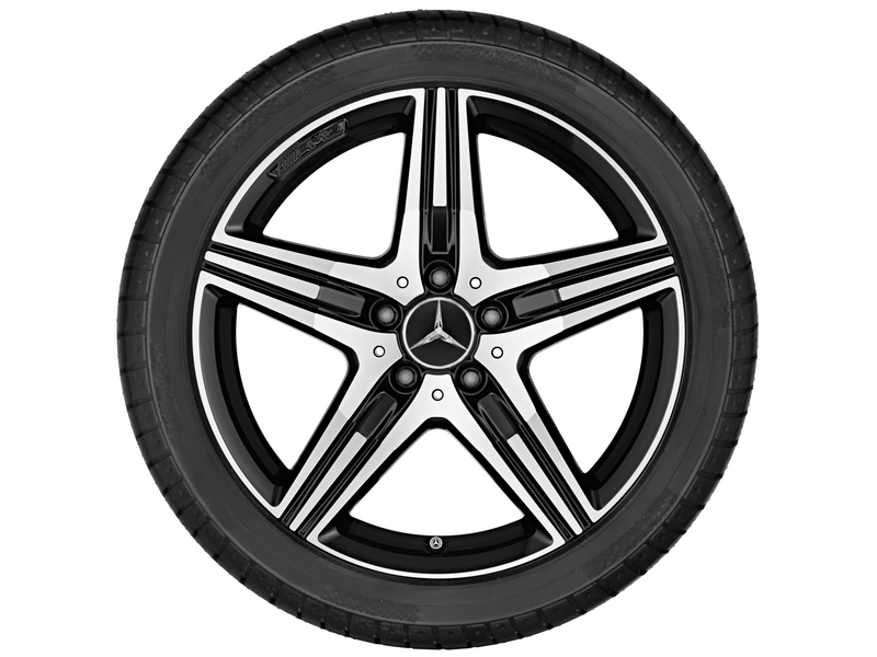 AMG 5-spoke wheel, 50.8 cm (20-inch), high-sheen, S-Class, 275/35 R20/, black, A22240113007X23