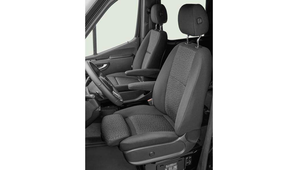 Seat cover, single seat, left, front, comfort seat and swivel seat, Sprinter, black, A9079703400 Seat cover, single seat, left, front, comfort seat and swivel seat, Sprinter, black, A9079703400