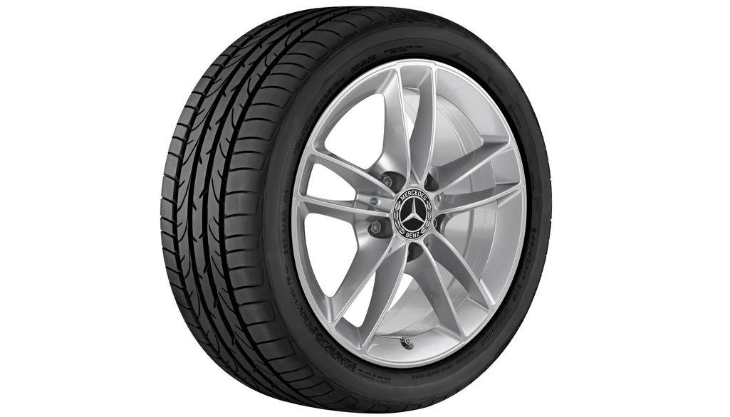 5-twin-spoke wheel, vanadium silver, Michelin, Alpin 5 MO, 205/60 R16 92H, winter, Q440141510220G2