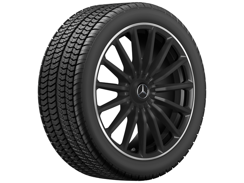 AMG multi-spoke wheel black matt rim flange gloss turned, Michelin, Pilot Alpin 5 MO1, 295/35 R20 105W XL, winter, Q440141512200