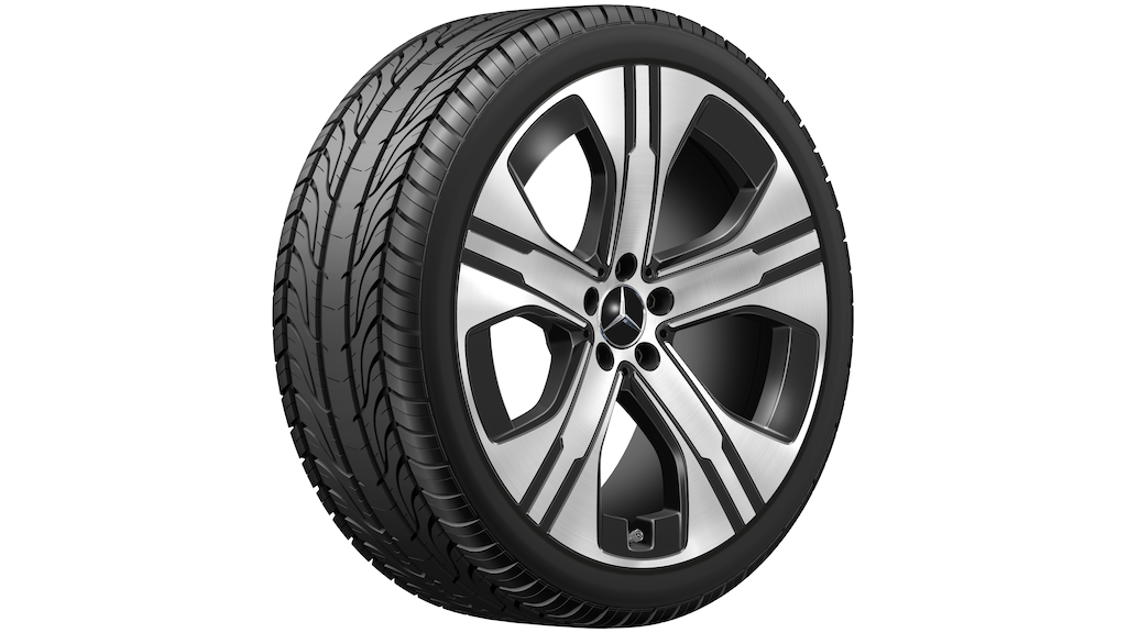 5-Loch-Rad Schwarz Glanzgedreht