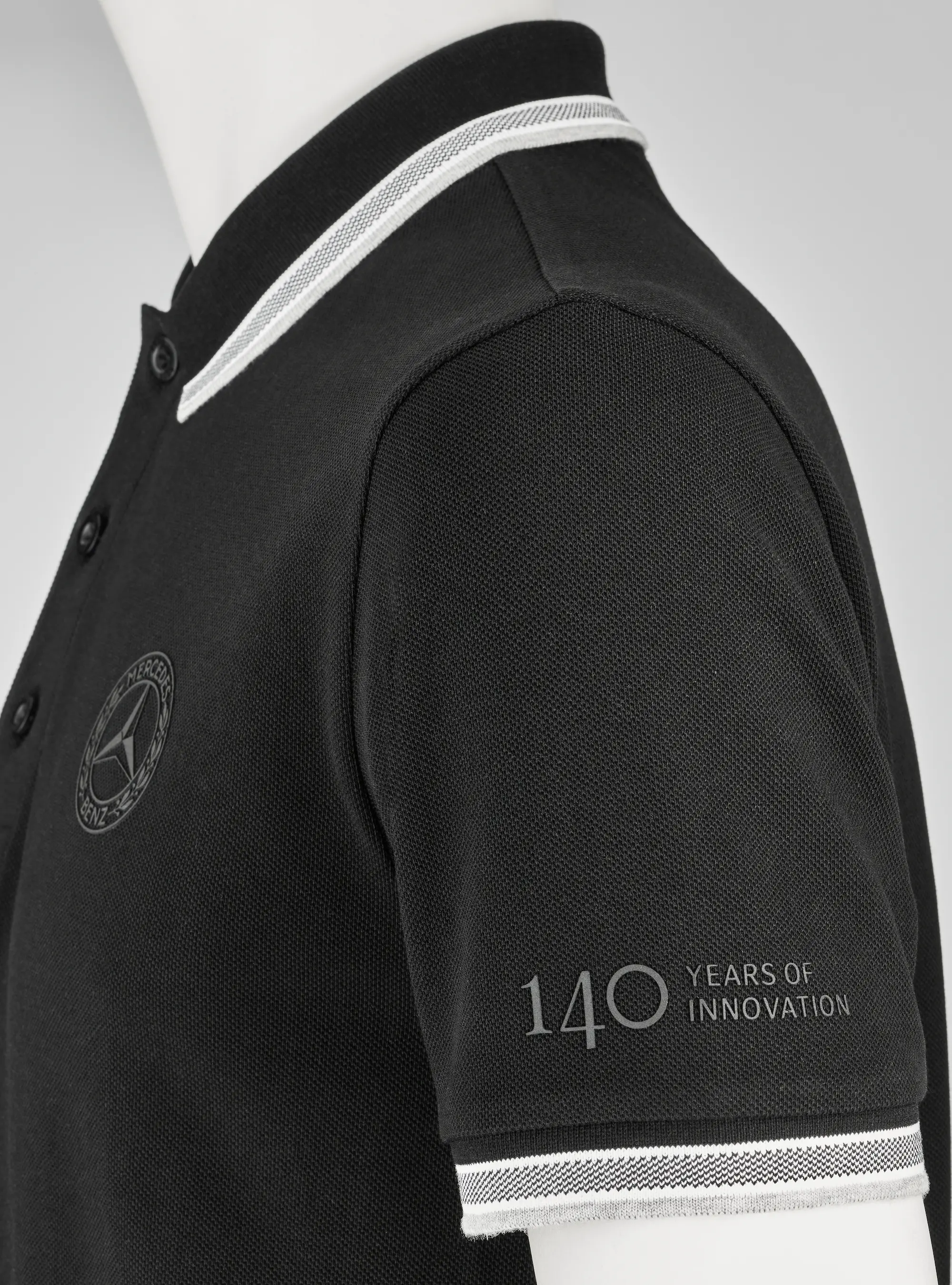 Poloshirt Herren, 140 Jahre, schwarz, XS, B67960341