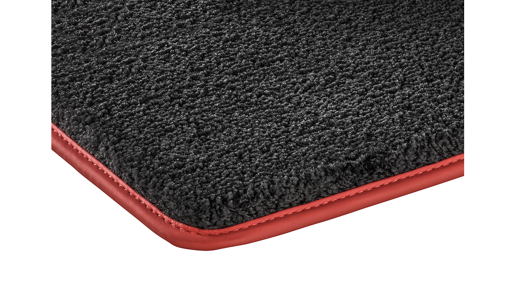 EXCLUSIVE velour mats, rear, 2-piece, G-Class, black, red, A46368049063X10