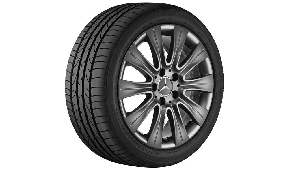 10-spoke wheel, 43.2 cm (17 inch), E-Class, 235/45 R17/, gray Himalaya, A20740122027756 10-spoke wheel, 43.2 cm (17 inch), E-Class, 235/45 R17/, gray Himalaya, A20740122027756