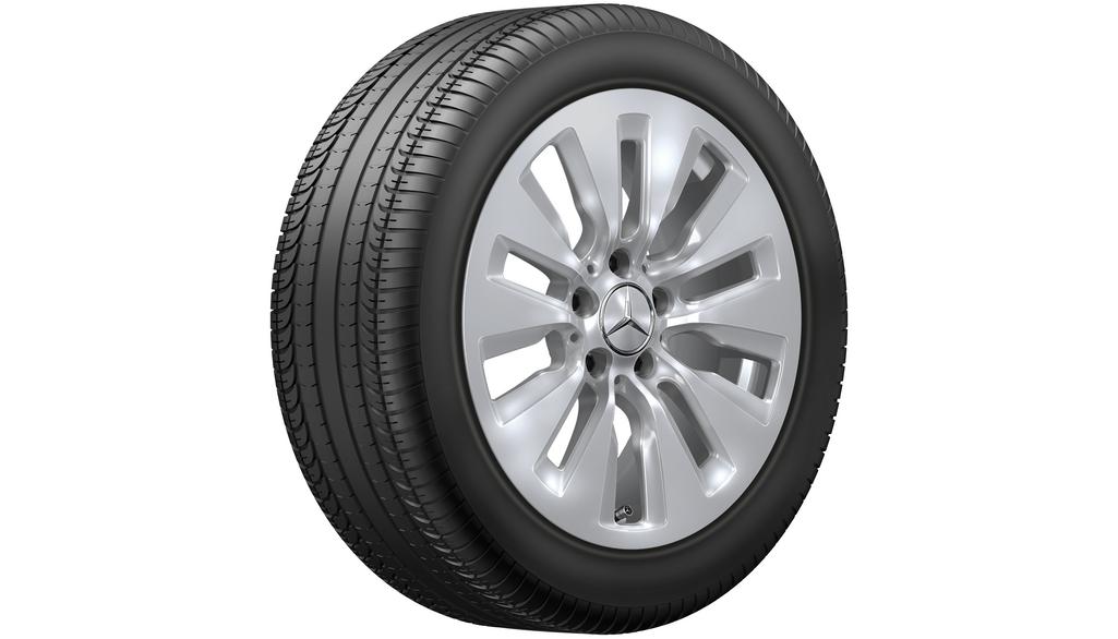 Cerchio a 10 fori, 43,2 cm (17 pollici), Classe C, 225/50 R17/, argento vanadio, A20640170007X45 Cerchio a 10 fori, 43,2 cm (17 pollici), Classe C, 225/50 R17/, argento vanadio, A20640170007X45