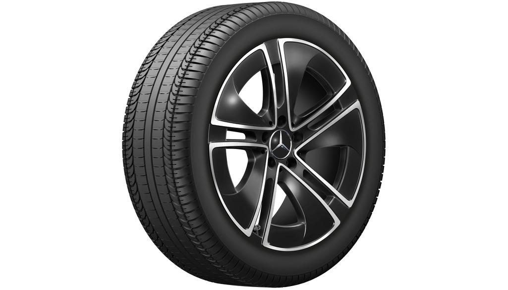 5-spoke wheel, Aero, 48.3 cm (19-inch), high-sheen, 245/40 R19/, black, A23640141007X23