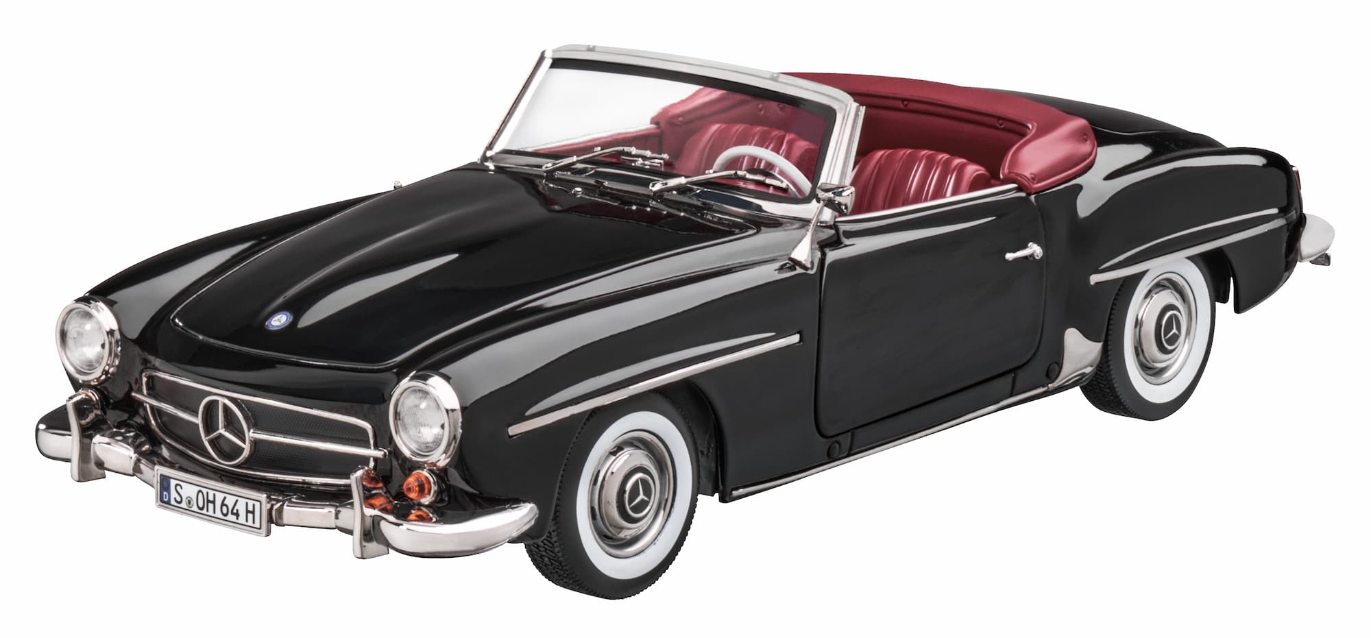 Modellauto: 190 SL Roadster W 121 (1954-1963), schwarz, Norev, 1:18, B66040717 Modellauto: 190 SL Roadster W 121 (1954-1963), schwarz, Norev, 1:18, B66040717