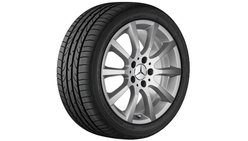 10-spoke wheel, 43.2 cm (17 inch), C-Class, 225/45 R17/, titanium silver, A20440180029765