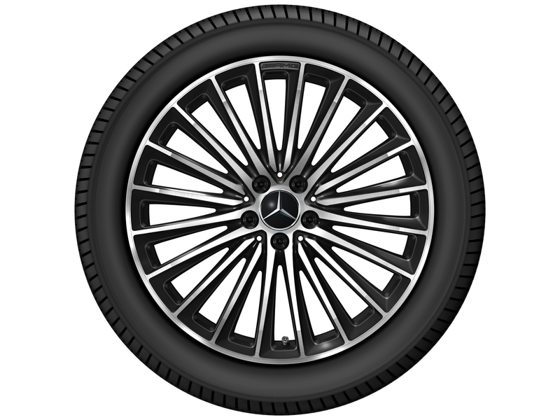 AMG Vielspeichen-Rad, 50,8 cm (20 Zoll), glanzgedreht, GLC, 255/45 R20/, schwarz, A25440108007X23