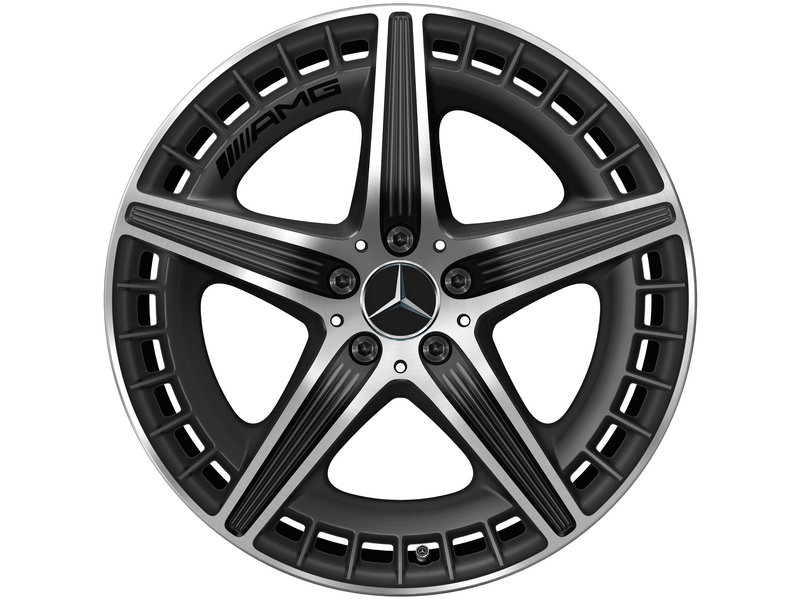 AMG 5-twin-spoke wheel, 50.8 cm (20-inch), high-sheen, EQE, 265/40 R20/, matt black, A29540127007X36