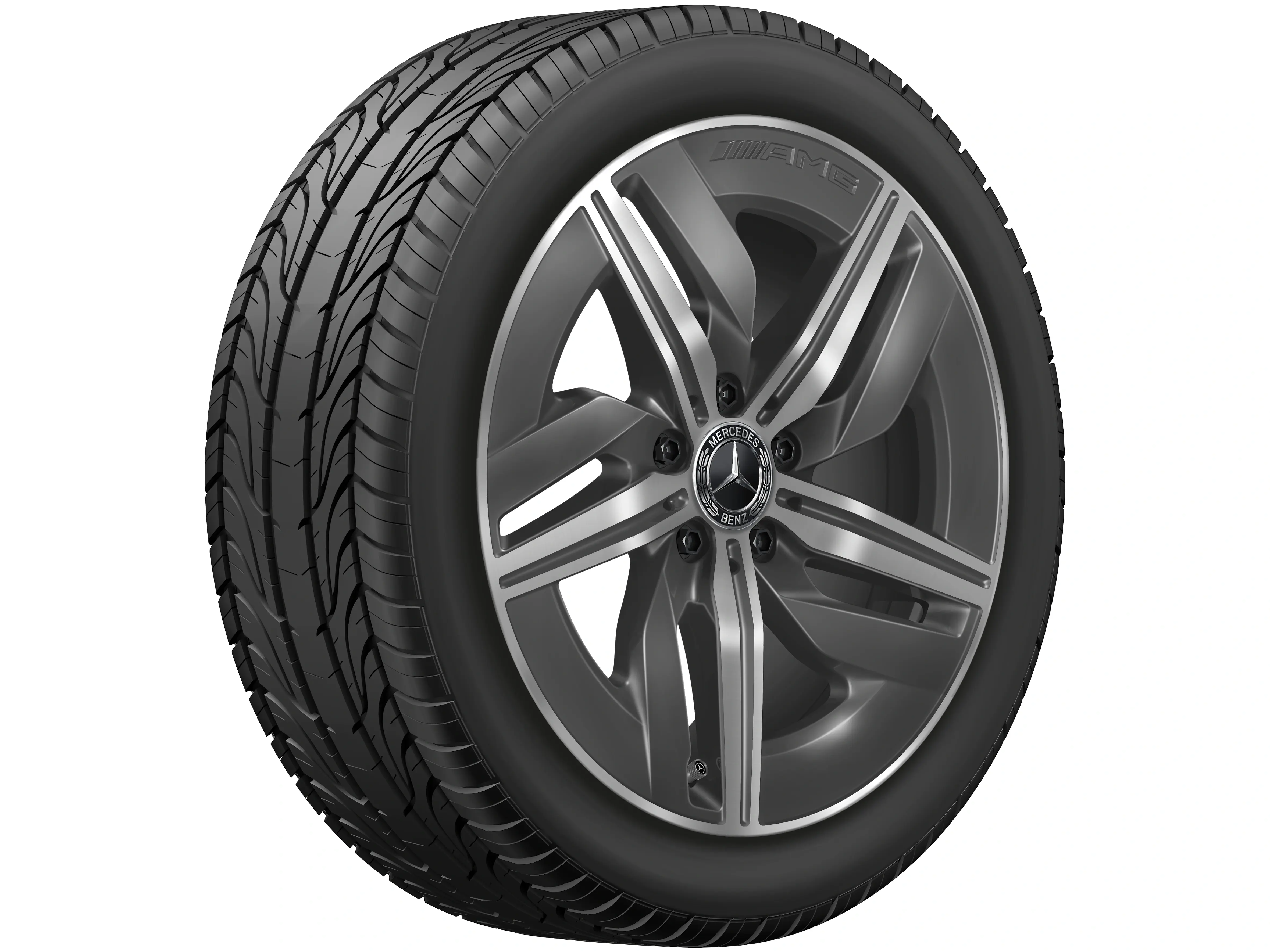 AMG 5-spaaks velg, 45,7 cm (18 inch), 7,5 J x 18 ET 48,4, tantaalgrijs, hoogglans, A17440112007Y51