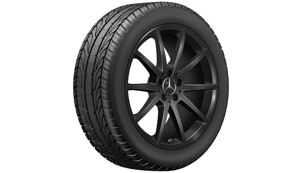 Cerchio a 10 razze, 48,3 cm (19 pollici), lucido, EQE, 255/45 R19/, nero, A29540140007X43 Cerchio a 10 razze, 48,3 cm (19 pollici), lucido, EQE, 255/45 R19/, nero, A29540140007X43