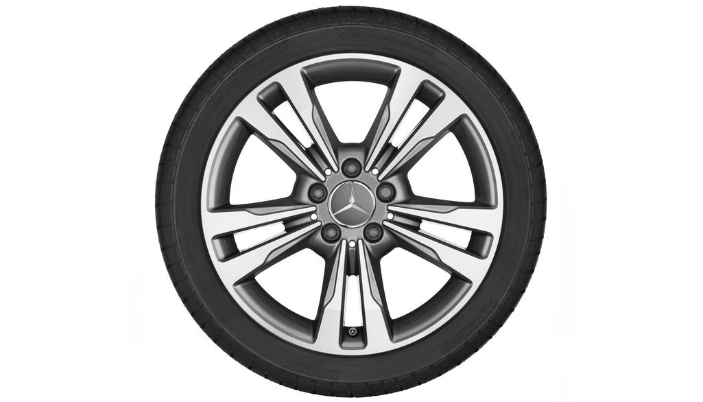 5-twin-spoke wheel, 48.3 cm (19-inch), high-sheen, S-Class, 245/45 R19/, gray Himalaya, A22240113027X21